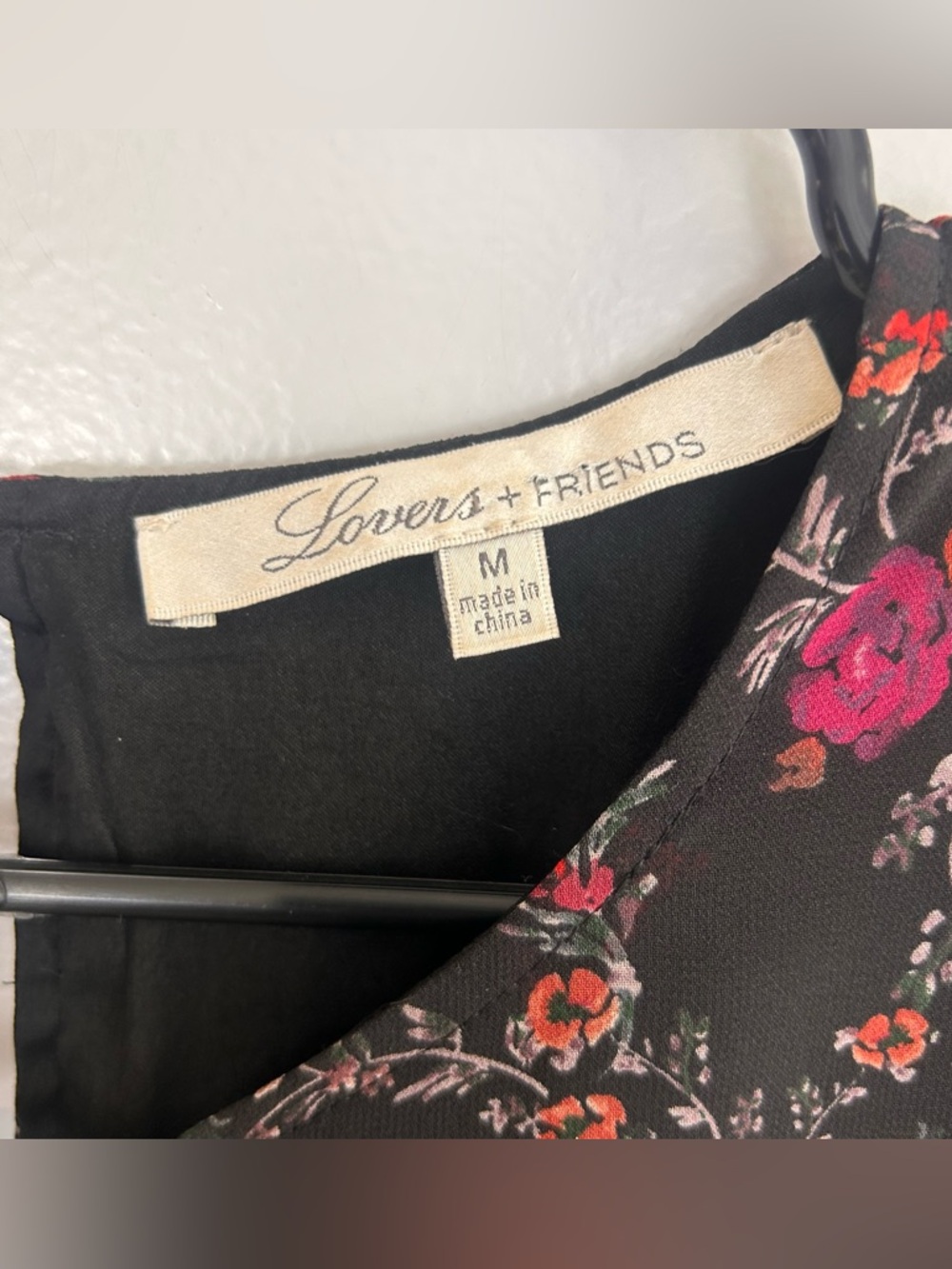 Lover's + Friends Lana Moody Floral Flowy Deep V Keyhole Mini Dress Size Medium - Picture 7 of 13